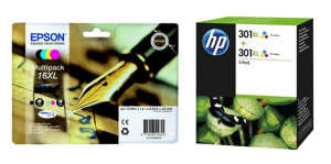 Examples of ink cartridges sold in packs